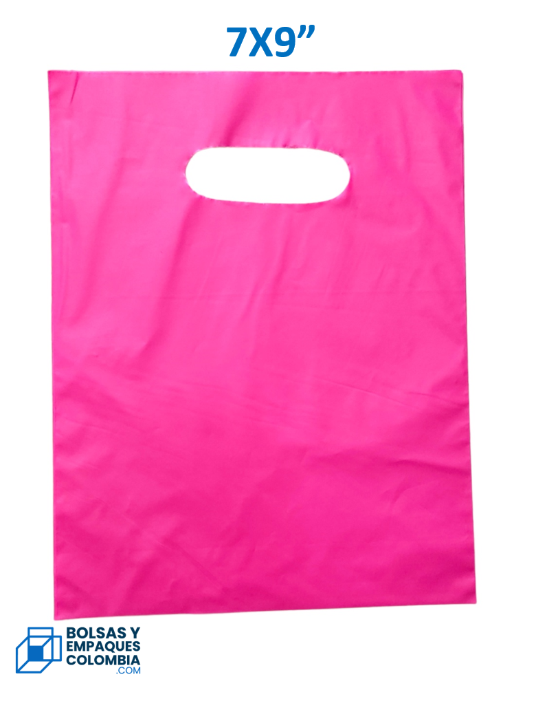 Bolsas Biodegradables Troqueladas Boutique 7X9 x 100 Unds Diferentes Colores