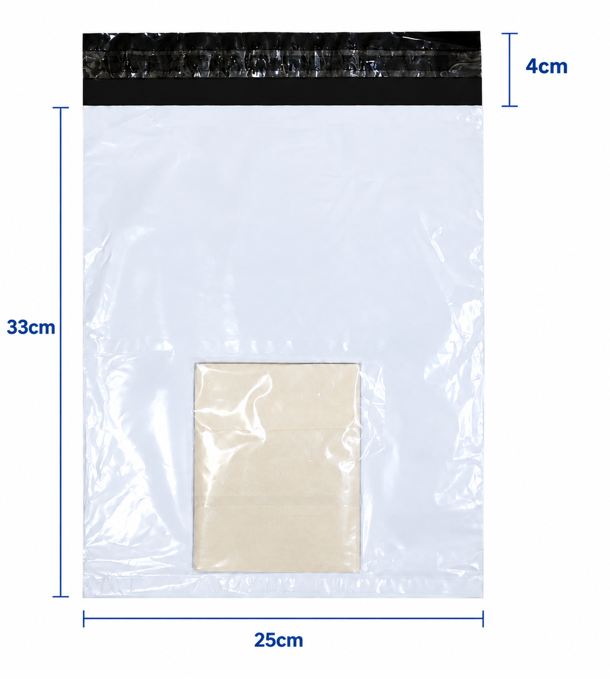 Bolsa de seguridad con portaguía de 25 cm de ancho x 33 cm de alto
