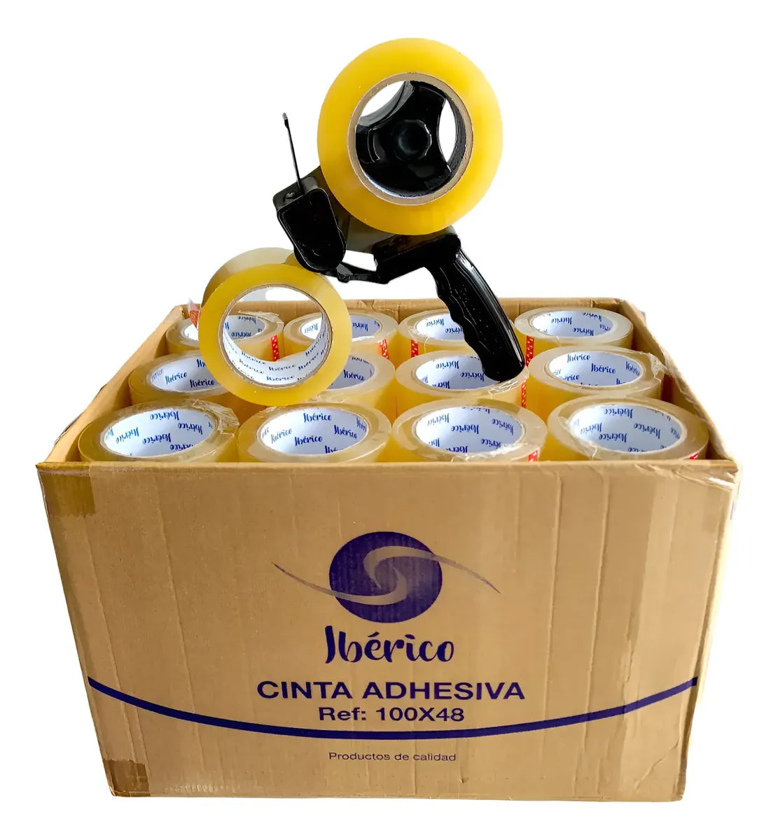 Caja Cinta Adhesiva Transparente Iberico 2'' Pulgadas X 100mts X72 UND