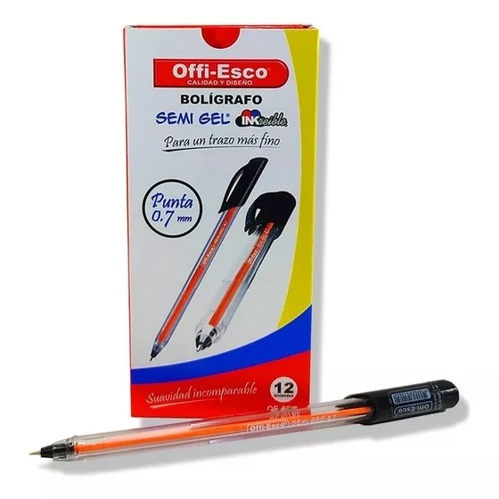 Bolígrafo Offi Esco Semi Gel Negro