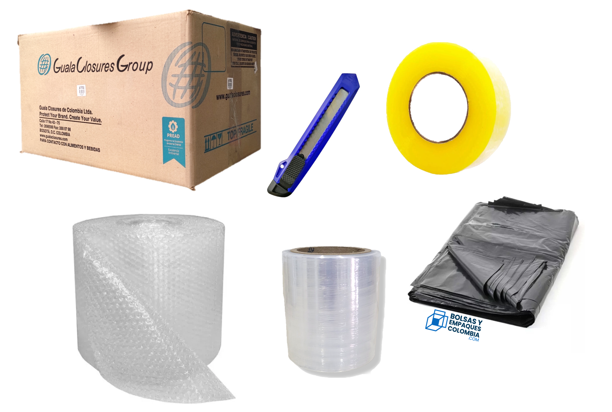 Combo Para Mudanzas 12 Cajas Cartón + Burbuja, Cinta Y Más