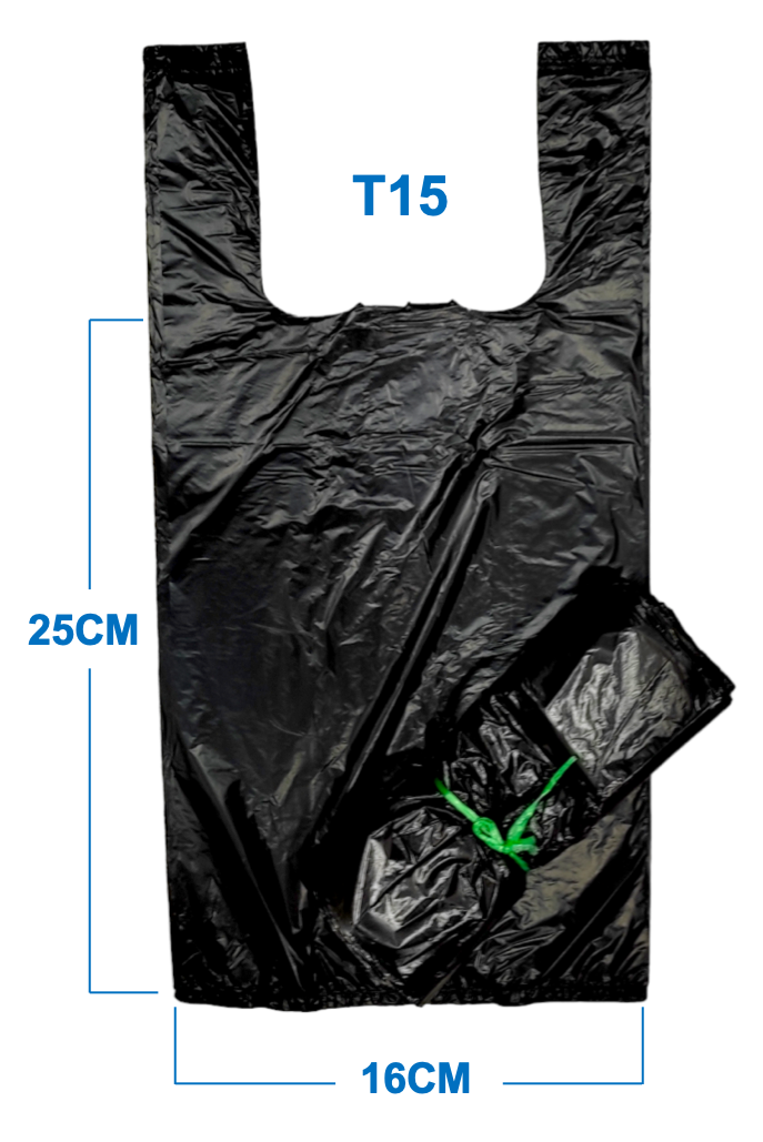 Bolsas Biodegradables T de Cargadera Negra X 100 Unds