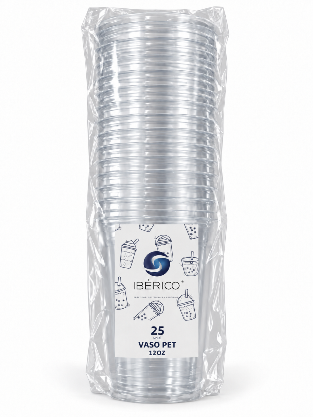 Vasos PET Transparentes Premium 9, 12, 14 y 16 oz | Para Jugos, Frappés y Bebidas Frías