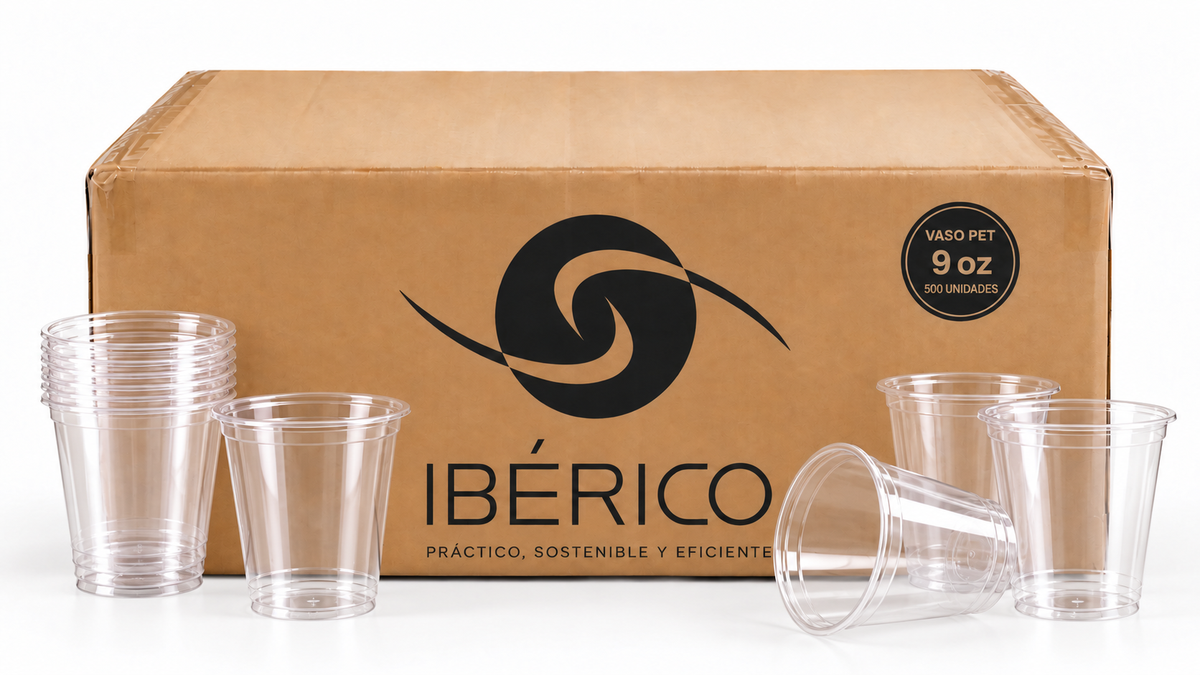 Vasos PET Transparentes Premium 9, 12, 14 y 16 oz | Para Jugos, Frappés y Bebidas Frías