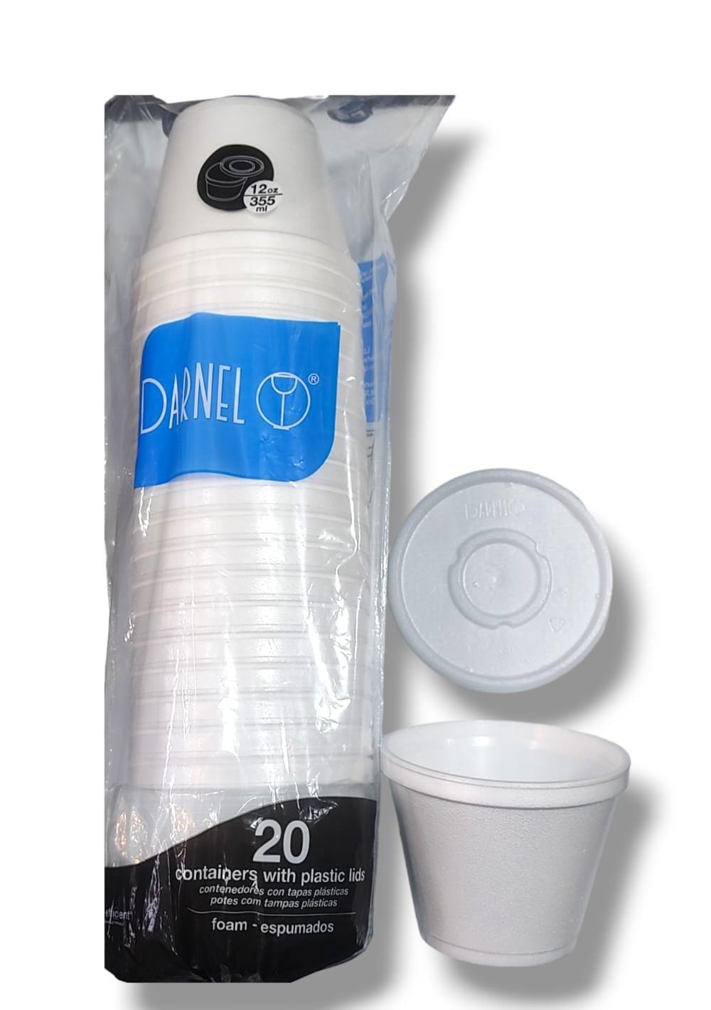 Contenedores Espumados Con Tapa Rigida X 20 Unds