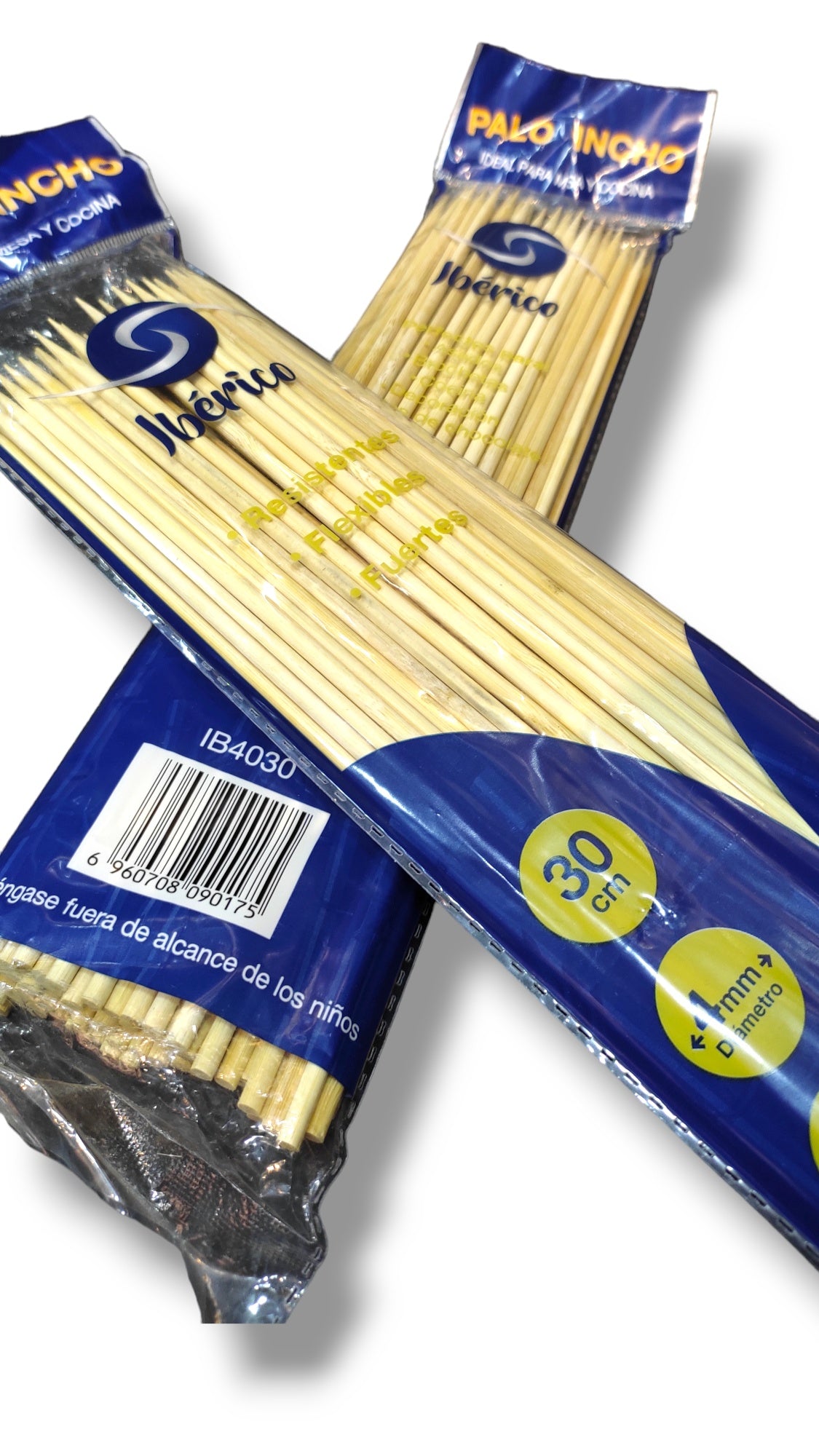 Pinchos De Madera 30cm Grueso