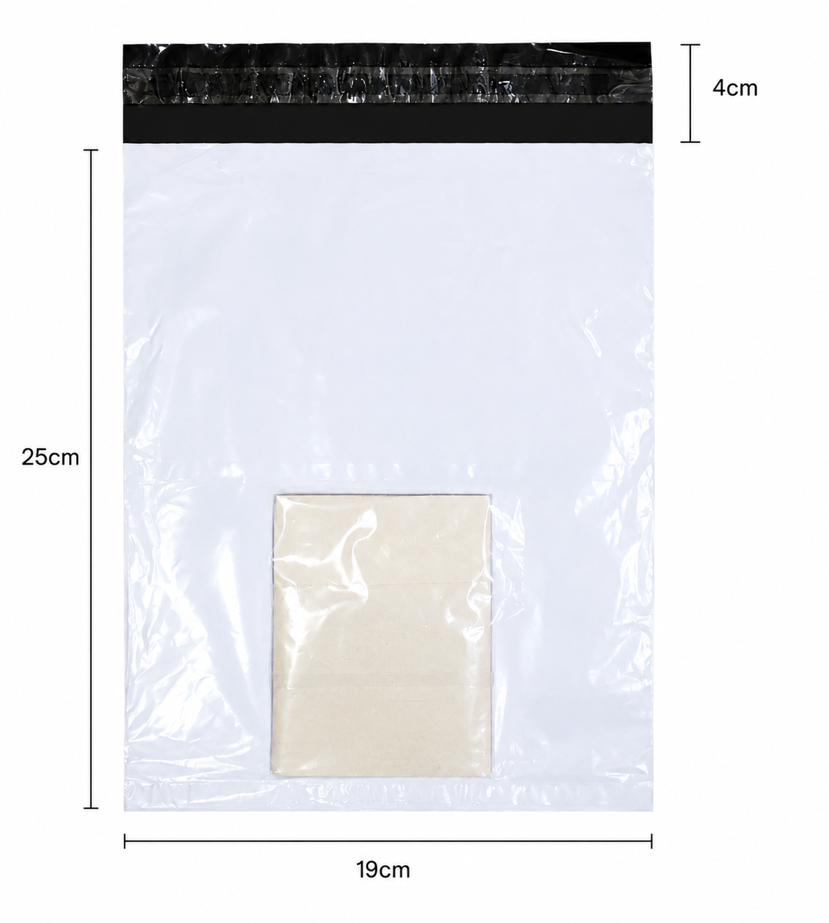 Bolsa de Seguridad para Mensajería Biodegradable con Portaguía 19x25 cm | 100 Unidades
