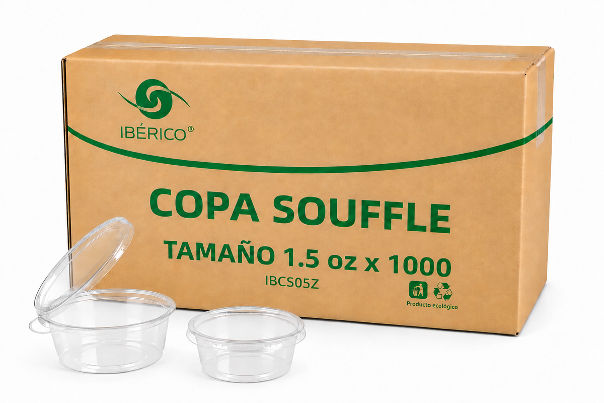 Copas Soufflé Transparentes Con Tapa  | Ibérico Diferentes Tamaños