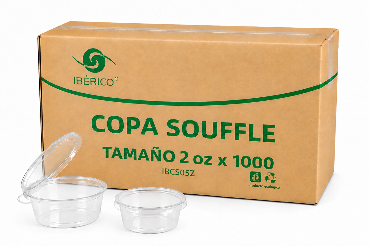 Copas Soufflé Transparentes Con Tapa  | Ibérico Diferentes Tamaños