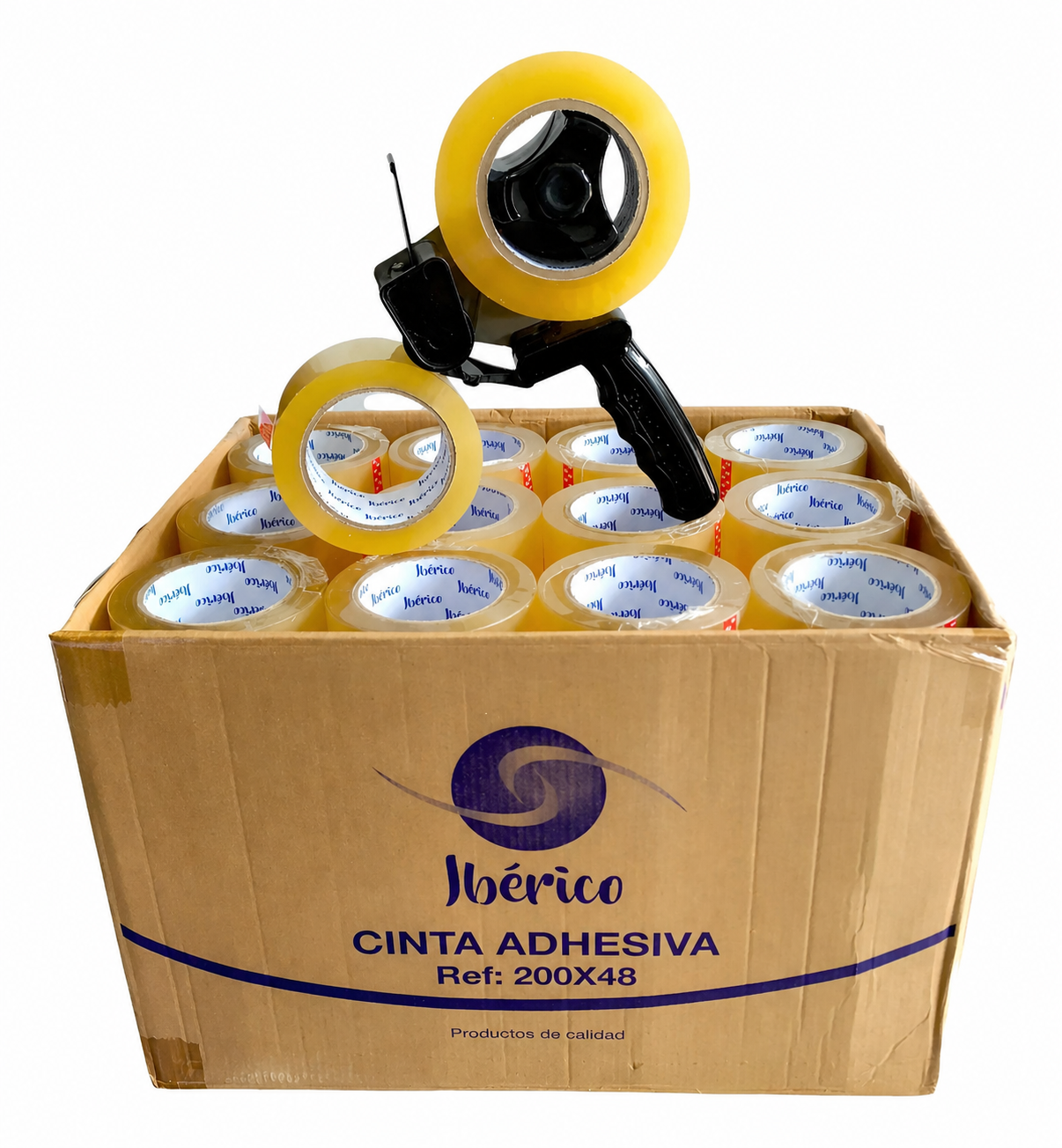 Caja Cinta Adhesiva  Transparente Iberico 2'' Pulgadas  X 200mts X36 UND