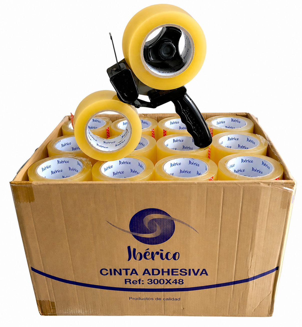 Caja Cinta Adhesiva  Transparente Iberico 2'' Pulgadas  X 300mts X36 UND