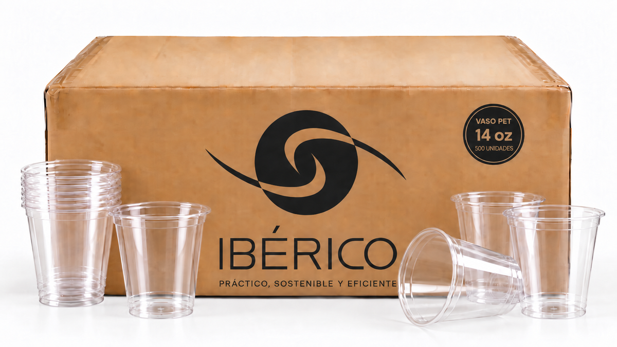 Vasos PET Transparentes Premium 9, 12, 14 y 16 oz | Para Jugos, Frappés y Bebidas Frías