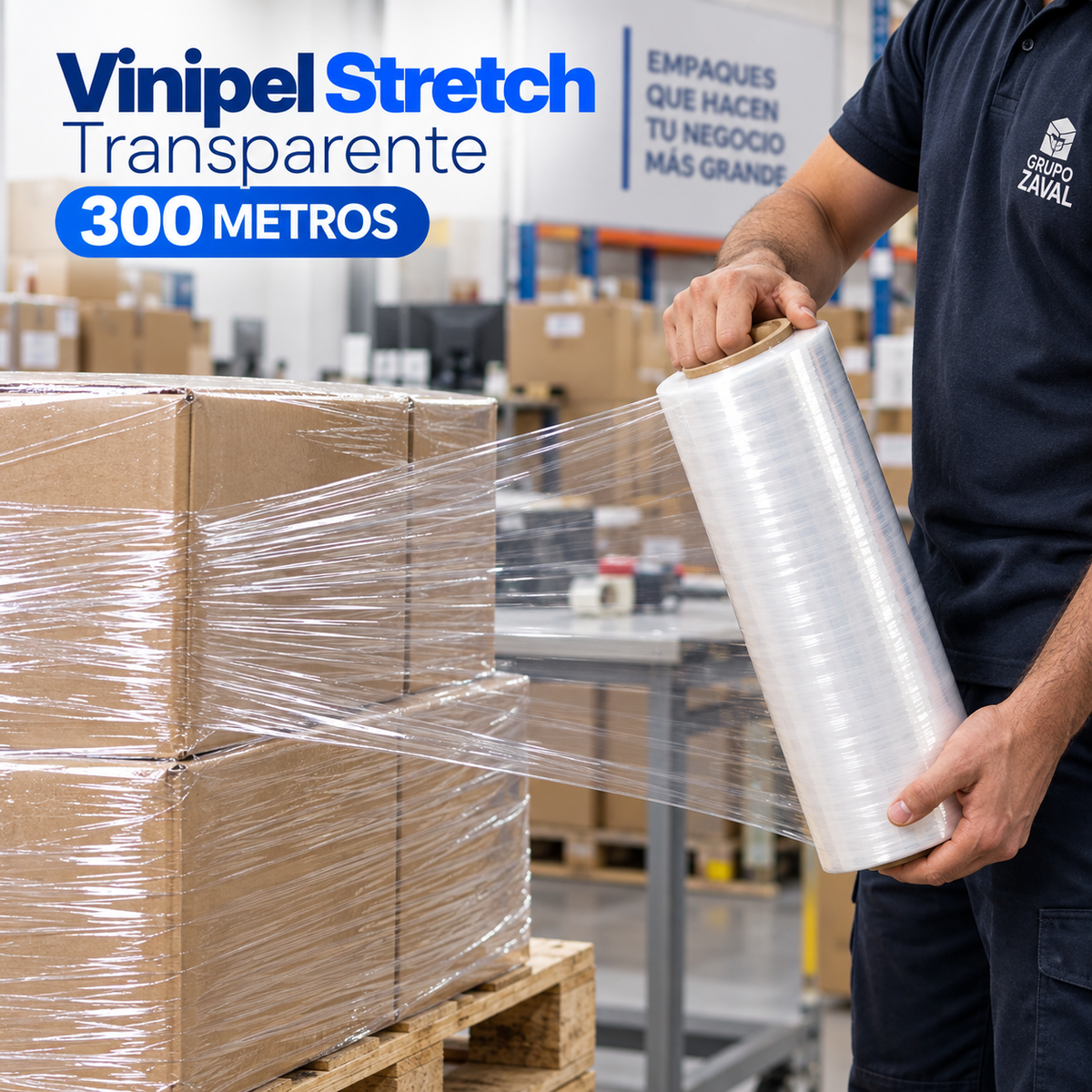 Vinipel Stretch Transparente 300 Metros | Diferentes Tamaños y Presentaciones