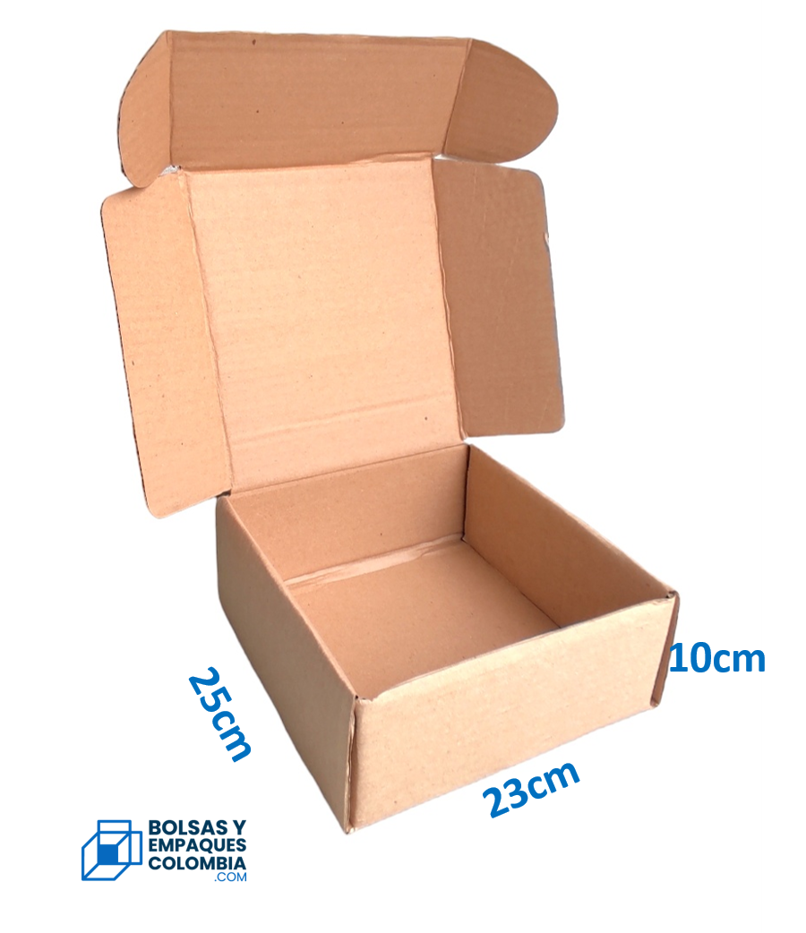 Caja De Comercio Electronico 25x23x10cm  Mediana  Cartón Corrugado